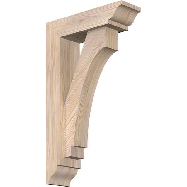 Ekena Millwork Imperial Traditional Smooth Bracket w/ Offset Brace, Douglas Fir, 5 1/2"W x 18"D x 30"H BKT0604X18X30IMP01SDF - main